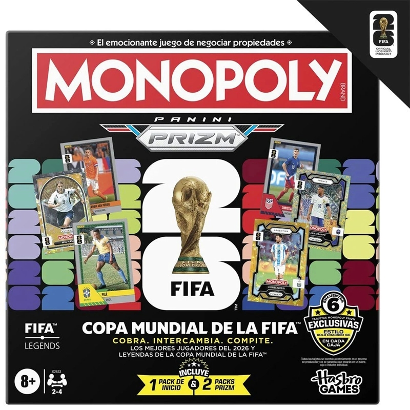 JUEGO DE MESA MONOPOLY PANINI PRIZM: COPA MUNDIAL DE LA FIFA